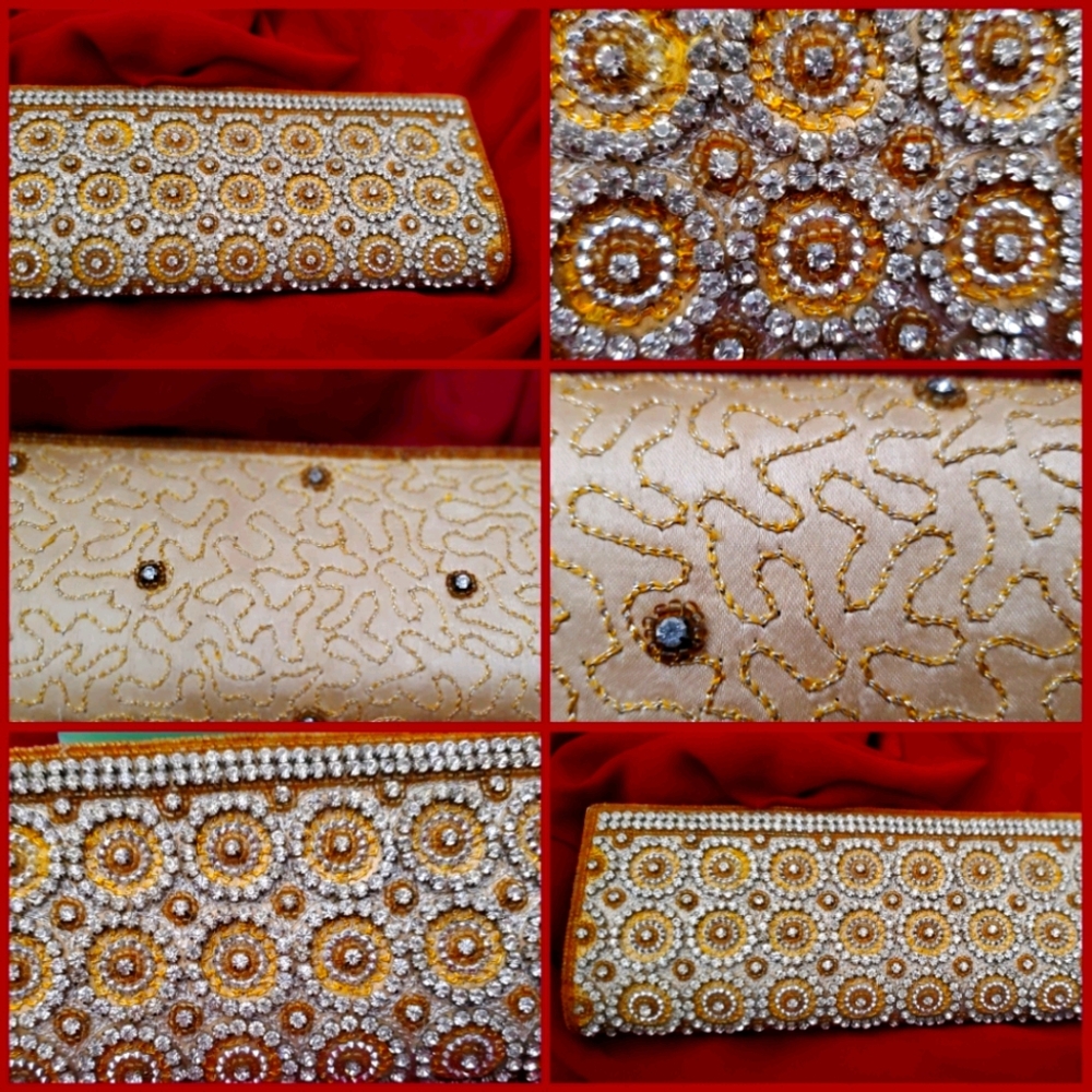Golden Clutch / Golden purser /Bridal purse